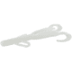 Zoom Brush Hog Creature Bait, 8 Pack, 6in, White, 022040X