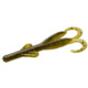 Zoom Tiny Brush Hog Mini Creature Bait, 15 Pack, 3in, Green Pumpkin, 55025