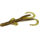 Zoom Tiny Brush Hog Mini Creature Bait, 15 Pack, 3in, Green Pumpkin Magic, 055284X