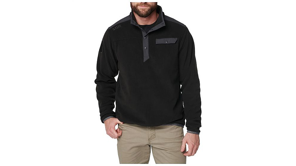 5.11 Tactical Apollo Tech Fleece Tech Shirt - Men's, Black, 2XL, 72124-019-2XL