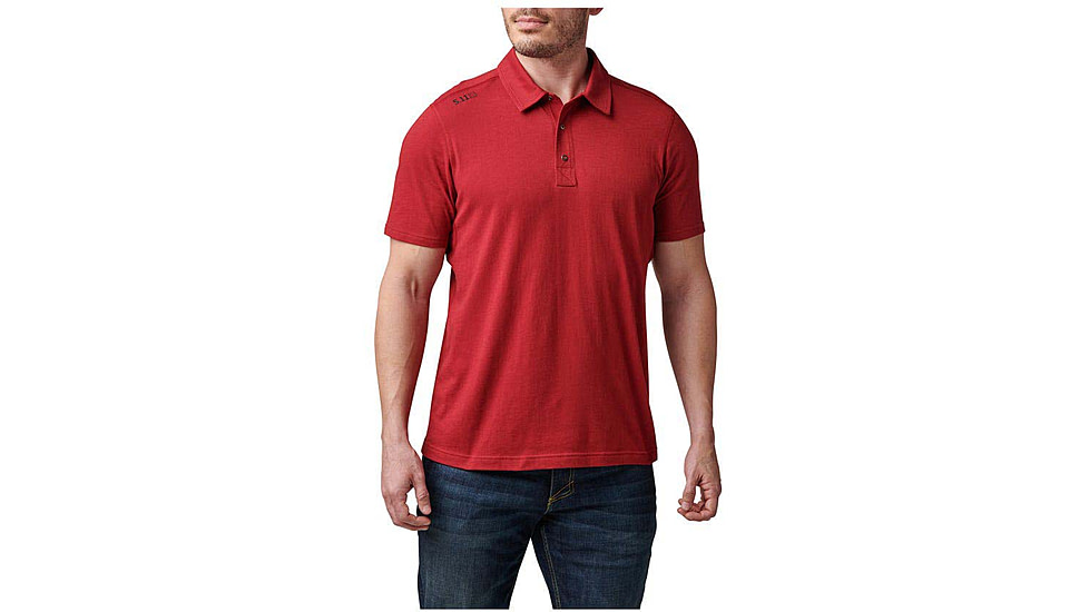 5.11 Tactical Archer Short Sleeve Polo - Mens, Cordovan Red, Large, 41241-520-L