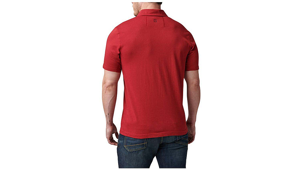 5.11 Tactical Archer Short Sleeve Polo - Mens, Cordovan Red, Large, 41241-520-L