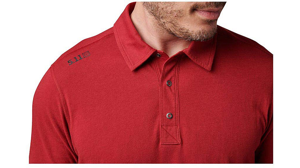 5.11 Tactical Archer Short Sleeve Polo - Mens, Cordovan Red, Large, 41241-520-L