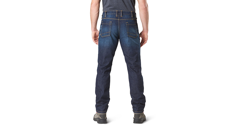 5.11 Tactical Defender-Flex Slim Jean - Mens, Dark Wash Indigo, 34-30, 74465ABR-649-34-30