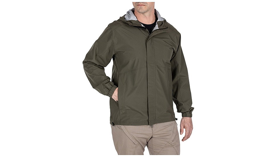 5.11 Tactical Duty Rain Shell Jacket - Mens, Ranger Green, XL, 48353ABR-186-XL
