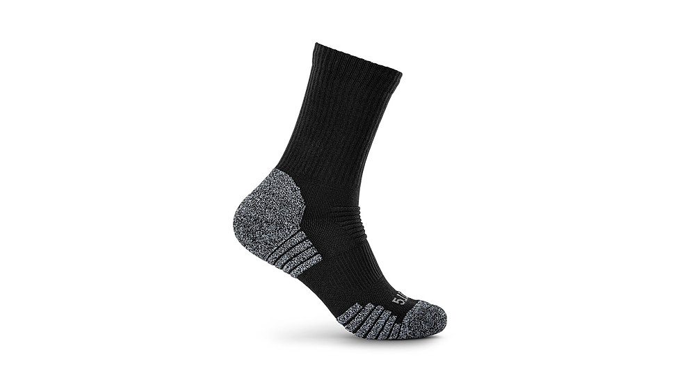 5.11 Tactical Duty Ready Ultra Crew Socks - Mens, 2 Pack, Black, M, 5-10046019M