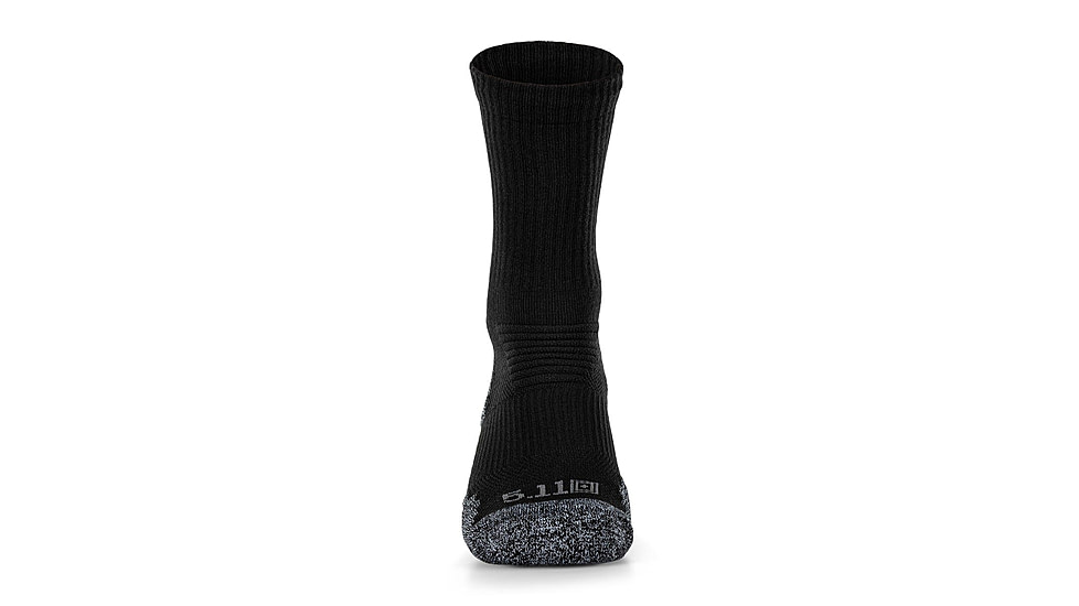 5.11 Tactical Duty Ready Ultra Crew Socks - Mens, 2 Pack, Black, M, 5-10046019M