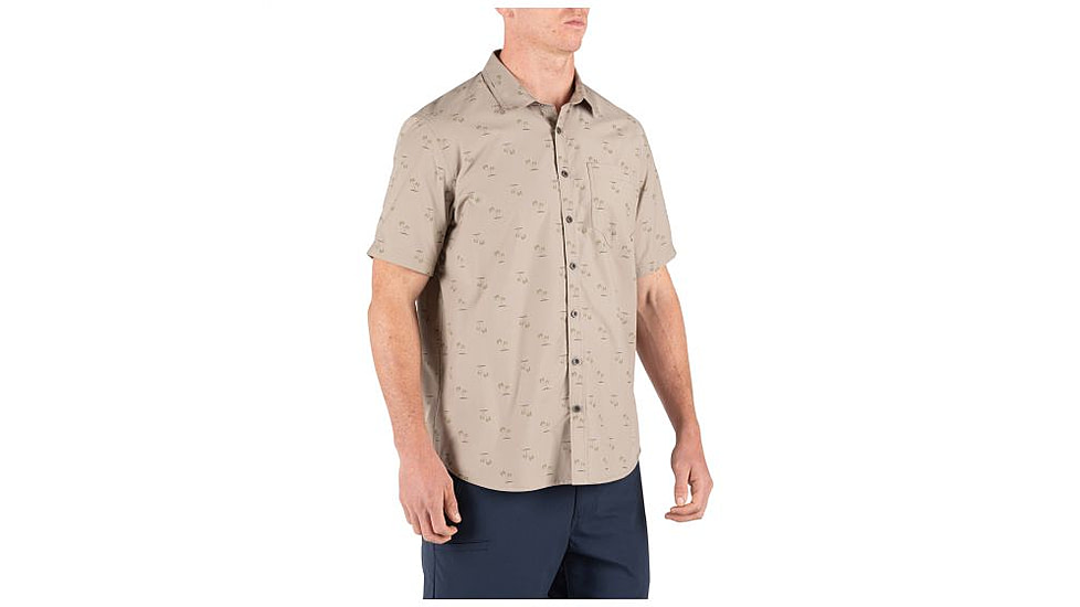 5.11 Tactical Life's a Breach Short Sleeve Shirt - Mens, Khaki, Extra Small 71385-055-XS