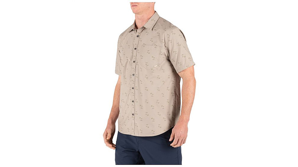 5.11 Tactical Life's a Breach Short Sleeve Shirt - Mens, Khaki, Extra Small 71385-055-XS