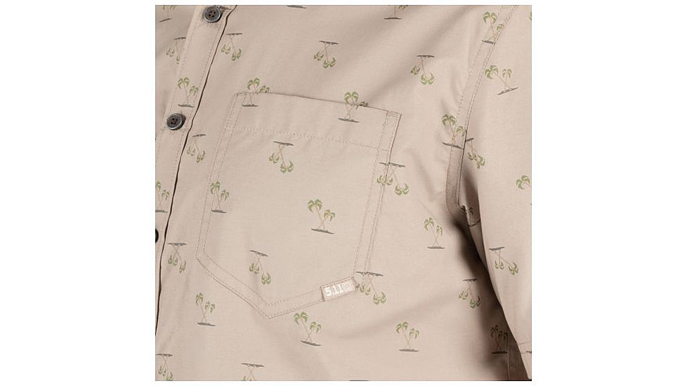 5.11 Tactical Life's a Breach Short Sleeve Shirt - Mens, Khaki, Extra Small 71385-055-XS