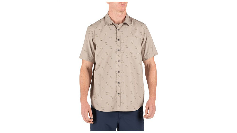 5.11 Tactical Life's a Breach Short Sleeve Shirt - Mens, Khaki, Extra Small 71385-055-XS