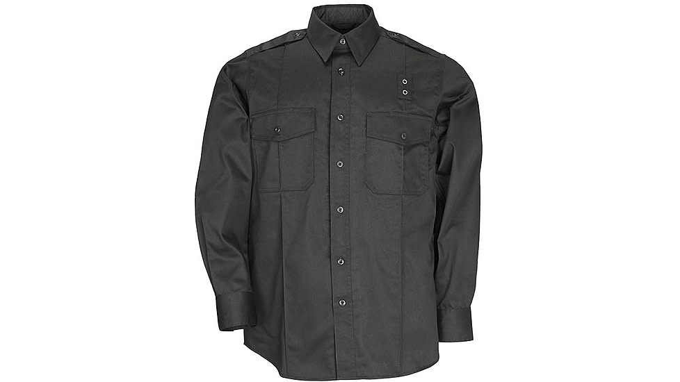 5.11 Tactical PDU Long Sleeve Twill Class A Shirt - Men's, Black, 2XLT, 72344-019-2XL-T