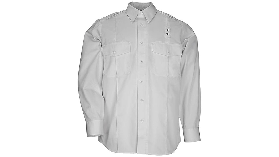 5.11 Tactical PDU Long Sleeve Twill Class A Shirt - Men's, White, 5XLT, 72344-010-5XL-T