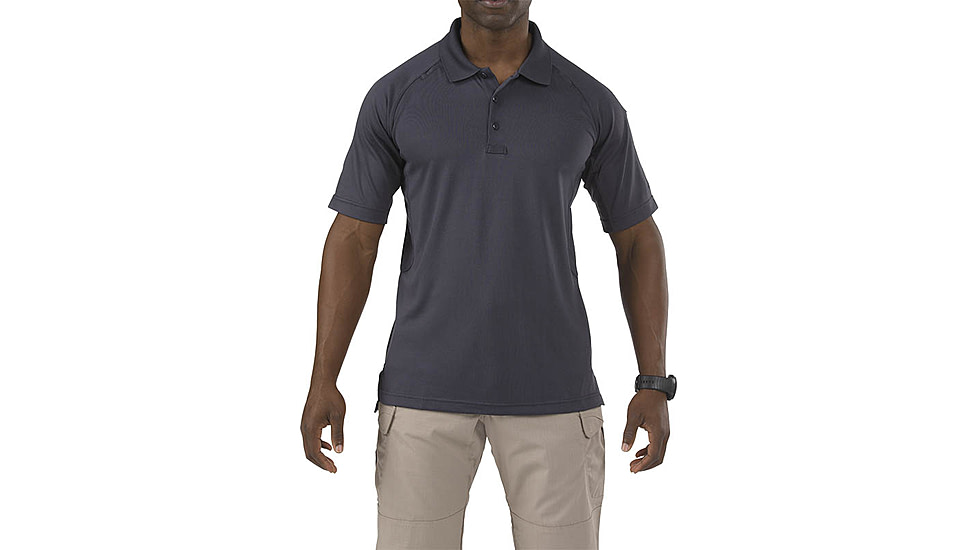 5.11 Tactical Performance Short Sleeve Polo - Mens, Extra Large, Charcoal, 71049T-018-L