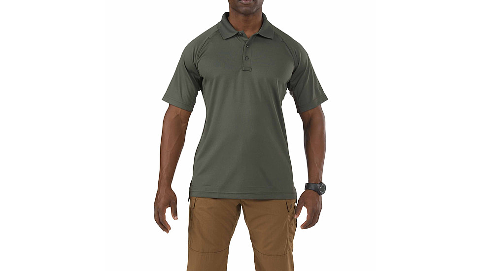5.11 Tactical Performance Short Sleeve Polo - Men's, 5XL, Tall, TDU Green, 71049T-190-5XL