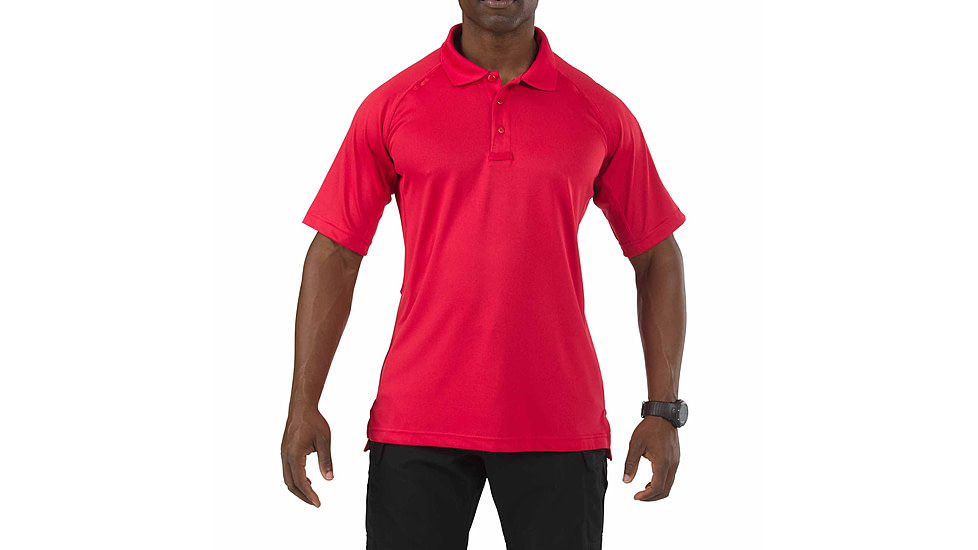 5.11 Tactical Performance Short Sleeve Polo - Men's, 5XL, Tall, Range Red, 71049T-477-5XL