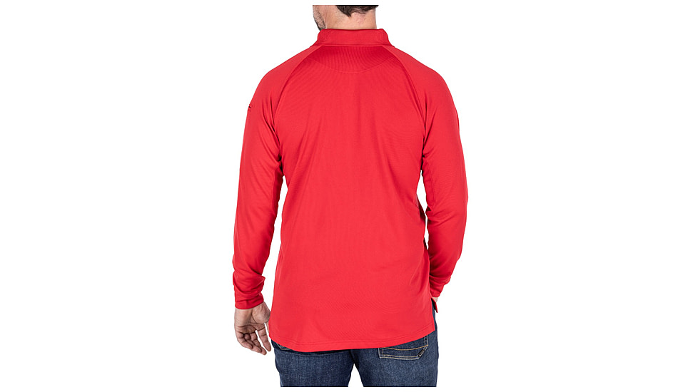 5.11 Tactical Performance Long Sleeve Polo - Men's, Extra Large, Regular, Range Red, 72049-477-XL
