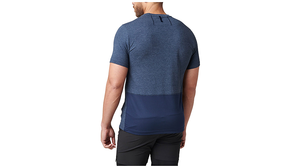 5.11 Tactical PT-R Charge Short Sleeve Top 2.0 - Men's, Pacific Navy Heather, 2XL, 82128-1052-2XL