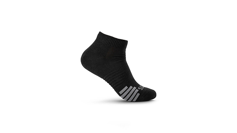 5.11 Tactical PT-R Plus Ankle Sock - Mens, 3 Pack, Black, M, 5-10048019M