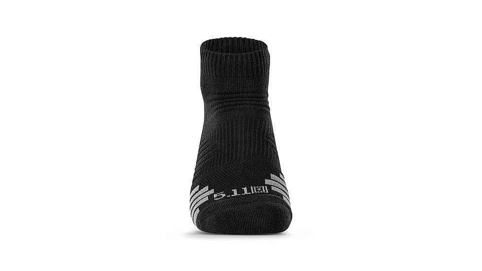 5.11 Tactical PT-R Plus Ankle Sock - Mens, 3 Pack, Black, M, 5-10048019M