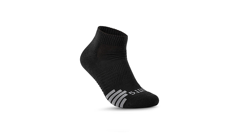 5.11 Tactical PT-R Plus Ankle Sock - Mens, 3 Pack, Black, M, 5-10048019M