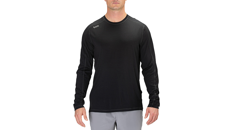 5.11 Tactical Range Ready Merino Wool Long Sleeve Shirt, Black - 40164-019-2XL