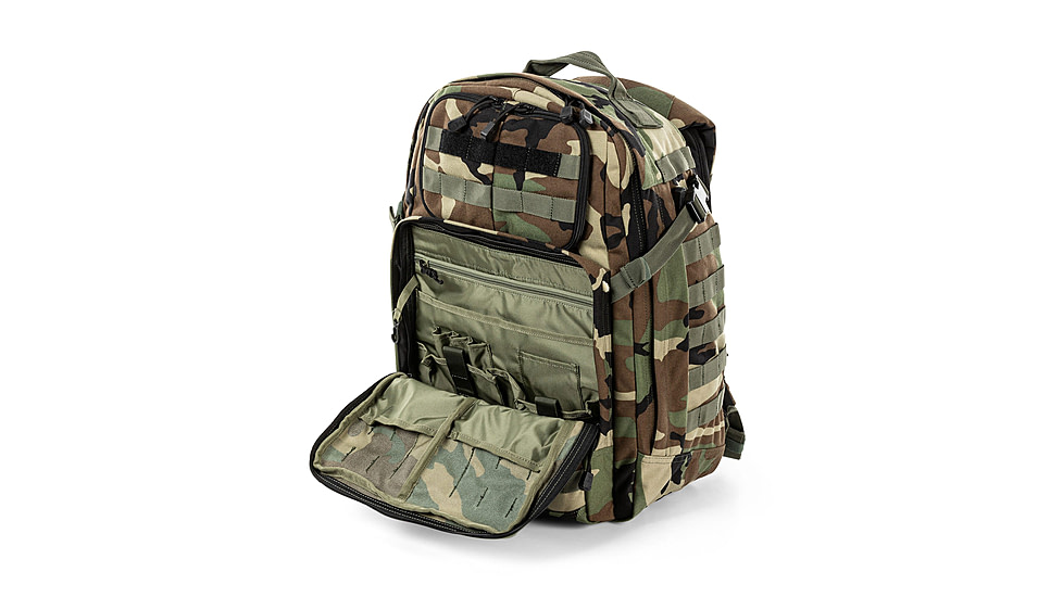 5.11 Tactical 37L Rush24 2.0 Backpack, Woodland Camo, 56563WL-938-1SZ