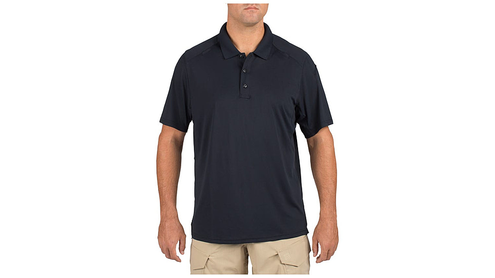 5.11 Tactical Helios Short Sleeve Polo - Men's, Dark Navy, Extra Small, 41192-724-XS