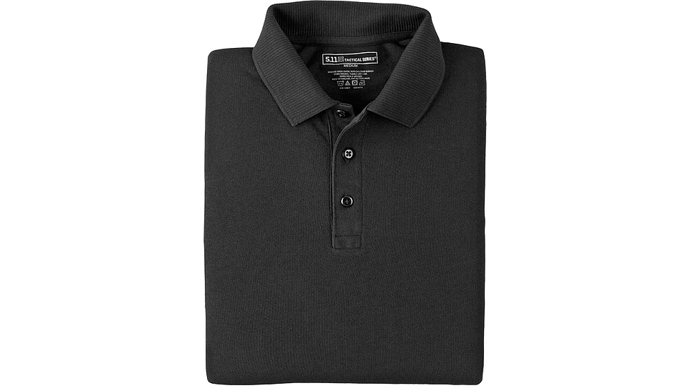 5.11 Tactical Short Sleeve Utility Polo Shirt, Black, Size L 41180-019-L