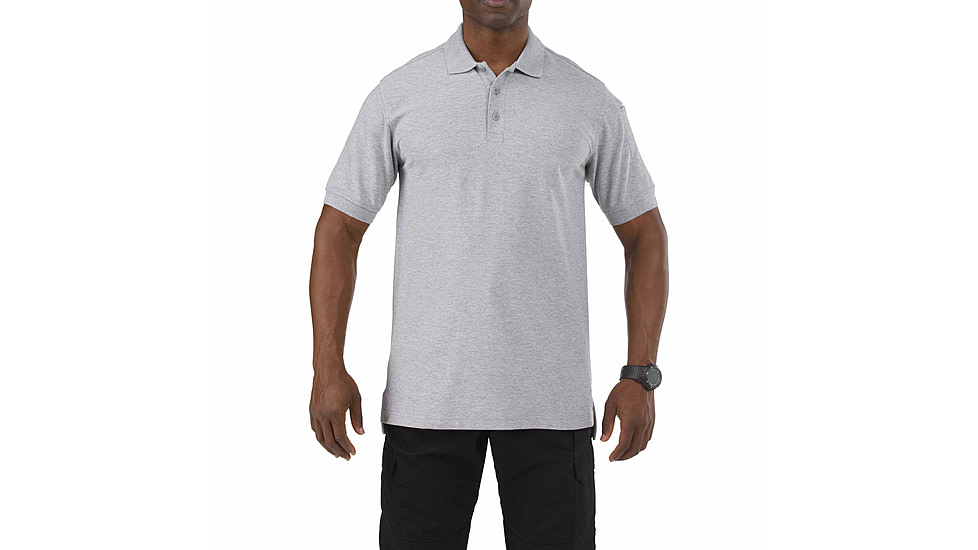 5.11 Tactical Short Sleeve Utility Polo Shirt- Heather Grey, Size XXXL 41180-016-XXXL