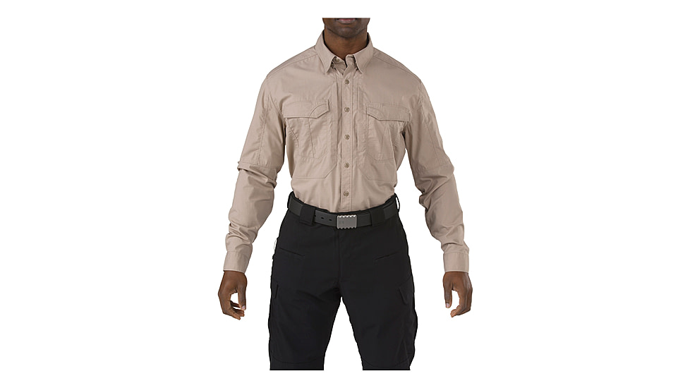 5.11 Tactical Stryke Long Sleeve Shirt, Khaki, Abr, 72399ABR-055-L