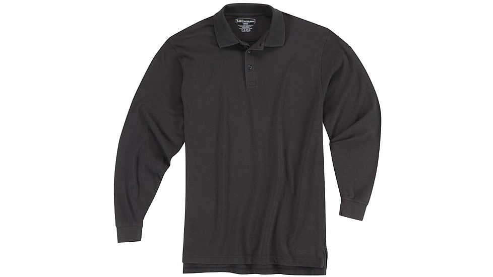 5.11 Tactical Utility Long Sleeve Polo - Men's, Black, 3XL, 72057-019-3XL