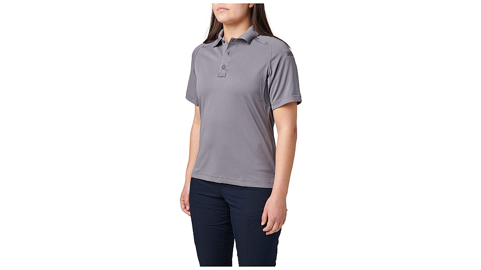 5.11 Tactical Performance Short Sleeve Polo - Women's, Storm, Large, 61165-092-L