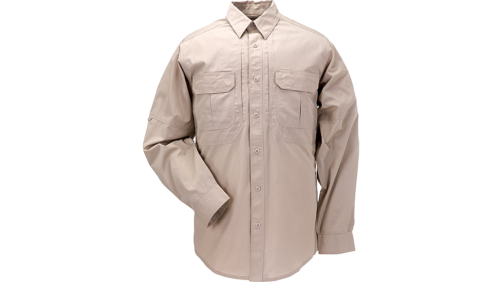 5.11 Tactical Taclite Pro L/S Shirt - Mens, TDU Khaki, S, 72175ABR-162-S
