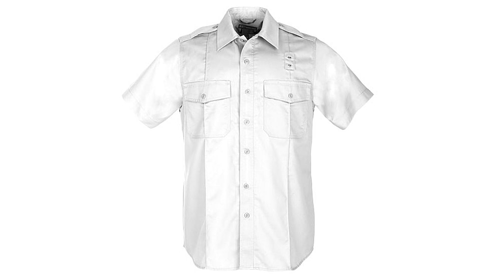 5.11 Tactical PDU Short Sleeve Twill Class A Shirt - Men's, White, 5XLT, 71183-010-5XL-T