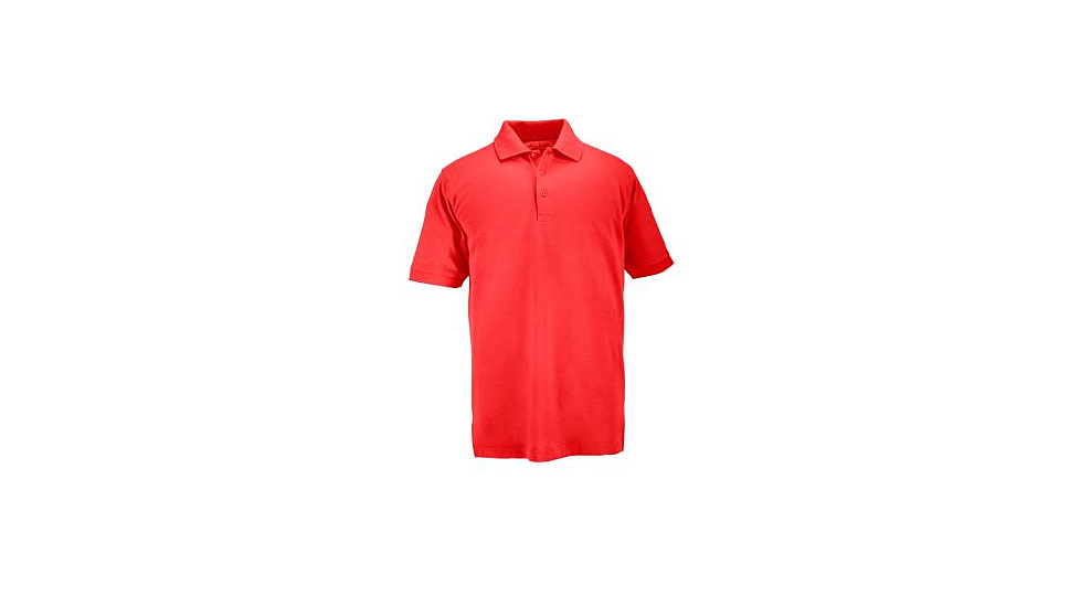 5.11 Tactical Professional Short Sleeve Polo - Men's, Extra Large, Regular, Range Red, 41060-477-XL