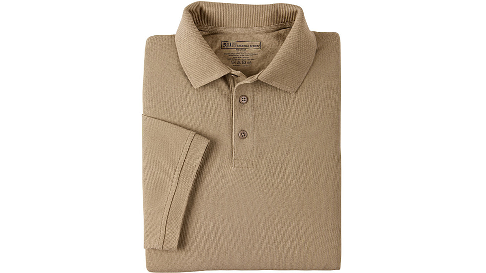 5.11 Tactical Professional Short Sleeve Polo - Men's, 2XL, Tall, Silver Tan, 41060T-160-2XL