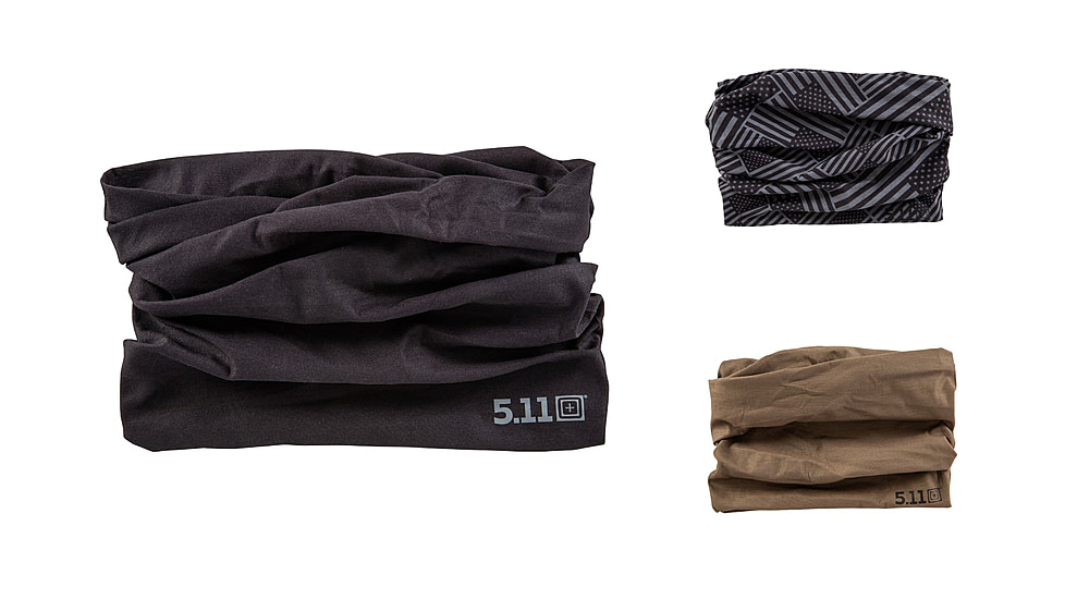 5.11 Tactical Halo Neck Gaiter, Black, Flint, Kangaroo