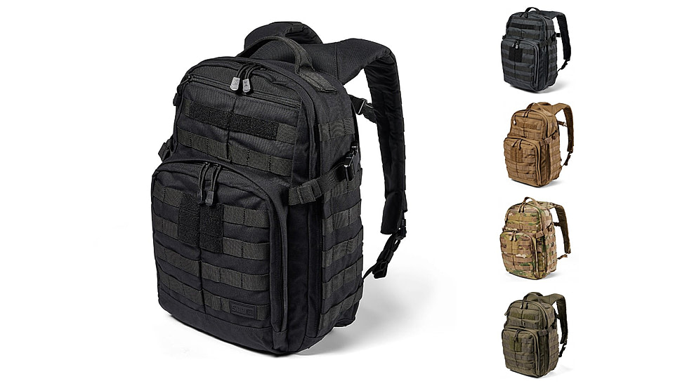 5.11 Tactical Rush12 2.0 Backpack 24l, Black, Double Tap, Kangaroo, Multicam, Ranger Green
