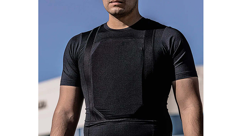 Ace Link Armor Concealed Armor T-Shirt Apex - Mens, Black, 3XL, B-CR-TSH-BLK-6-3XL