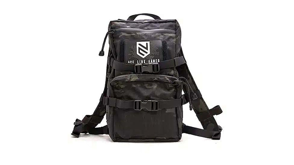 Ace Link Armor Map Pack Molle Backpack, Black Camo, B-TG-MAP-BMC