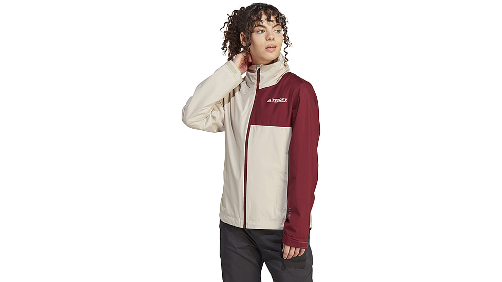 Adidas Terrex Multi Rain Rdy Two-Layer Rain Jacket - Womens, Wonder Beige/Shadow Red, Small, IP3839-S