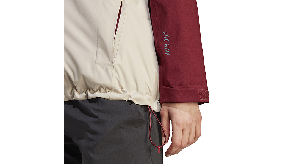 Adidas Terrex Multi Rain Rdy Two-Layer Rain Jacket - Womens, Wonder Beige/Shadow Red, Small, IP3839-S
