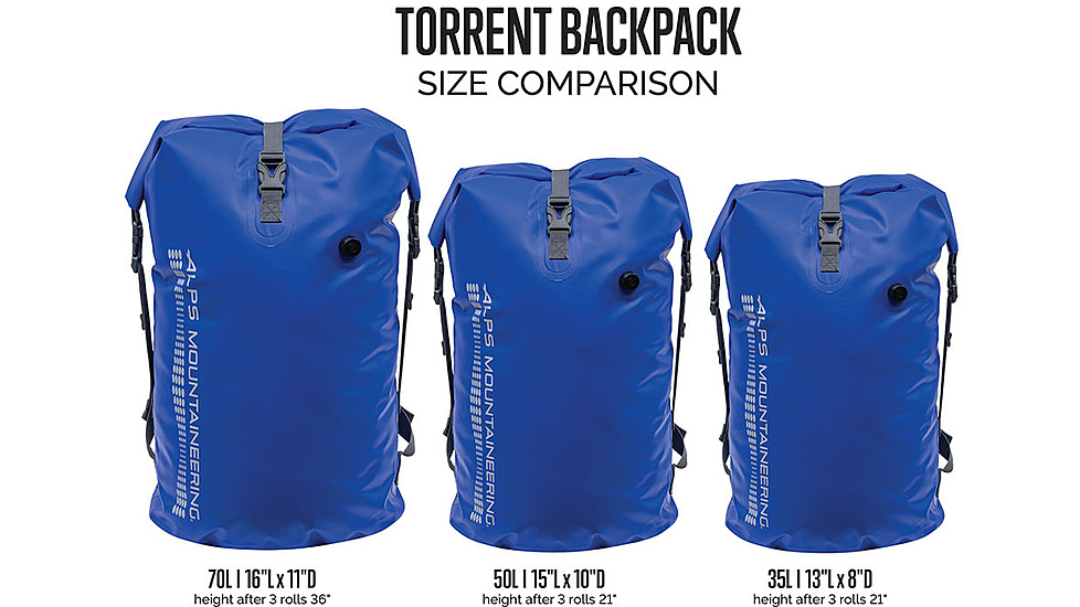 ALPS Mountaineering Torrent Backpack, 35L, Blue, 2200102