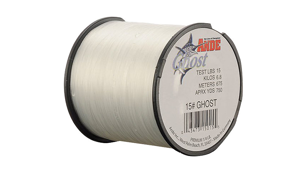 Ande Line Ghost Monofilament Line 1/4lb Spool 50lb 250yd Clear, G14-50C