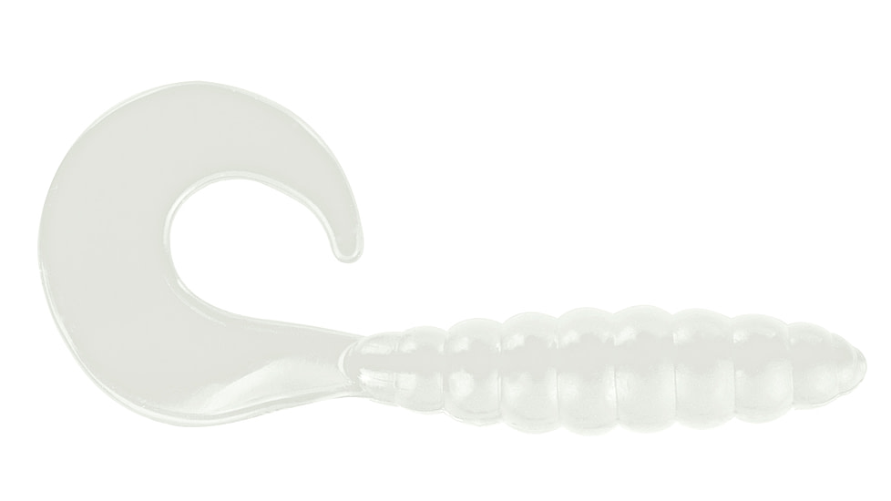 Apex Tackle Curly Tail Soft Bait, 10, 3in, White, AP-CT3-8