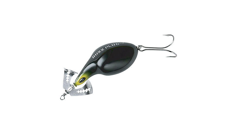 Arbogast Buzz Plug Jr. Topwater Buzz Bait, 2 3/8in, 5/8 oz, Floating, Black, G935-02
