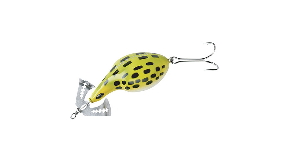 Arbogast Buzz Plug Jr. Topwater Buzz Bait, 2 3/8in, 5/8 oz, Floating, Frog/White Belly, G935-06