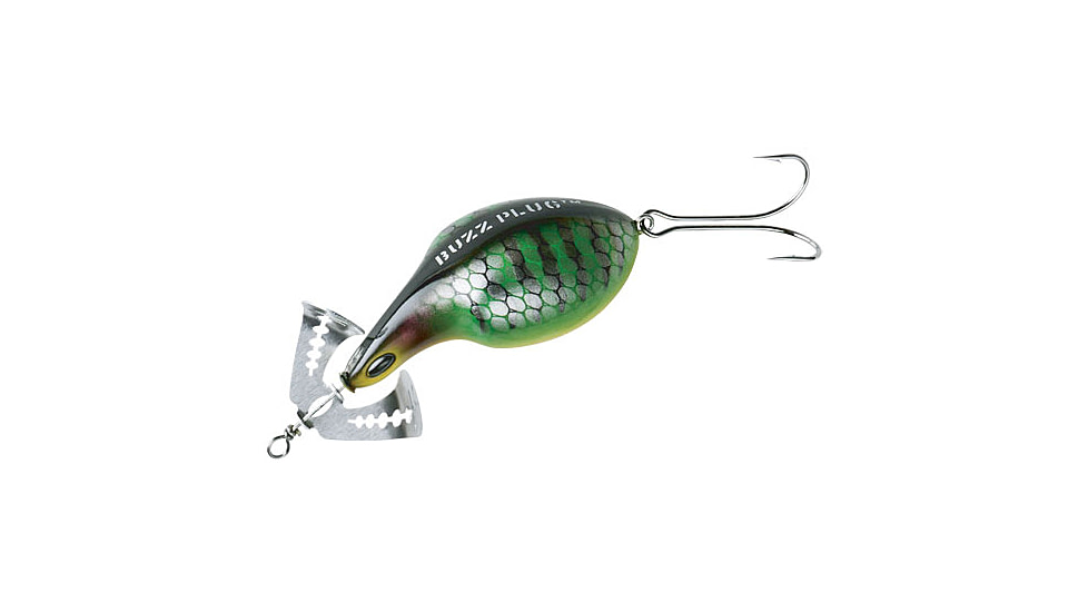 Arbogast Buzz Plug Jr. Topwater Buzz Bait, 2 3/8in, 5/8 oz, Floating, Perch, G935-05