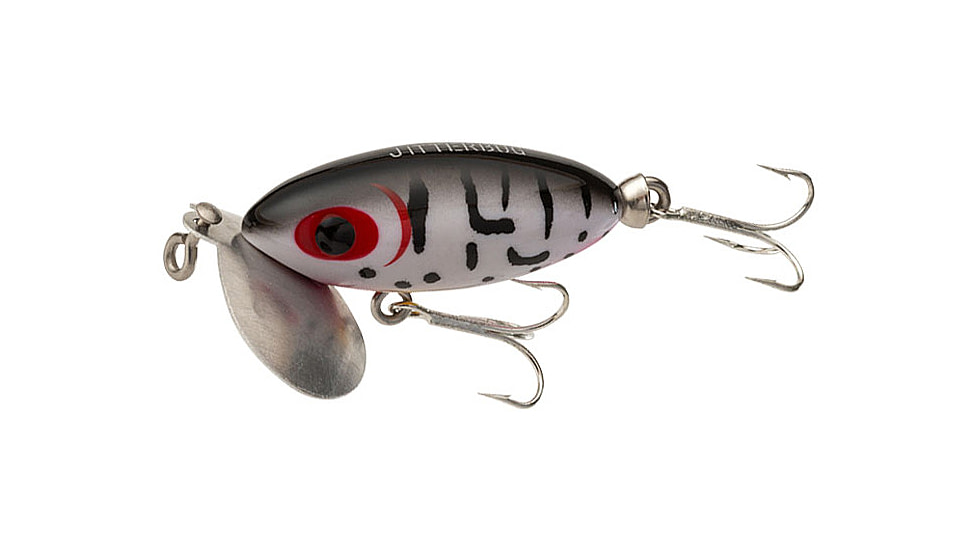 Arbogast Jitterbug Topwater Lure, 2in, 1/4 oz, Floating, Wounded Coachdog, G630-CD